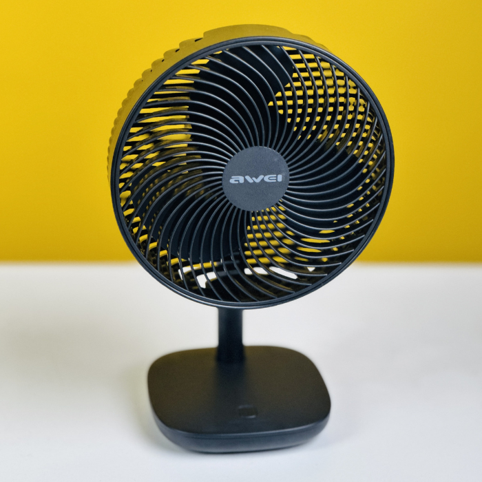Awei F23 Portable USB Rechargeable Desk Fan (4000mAh)- Black Color (2)